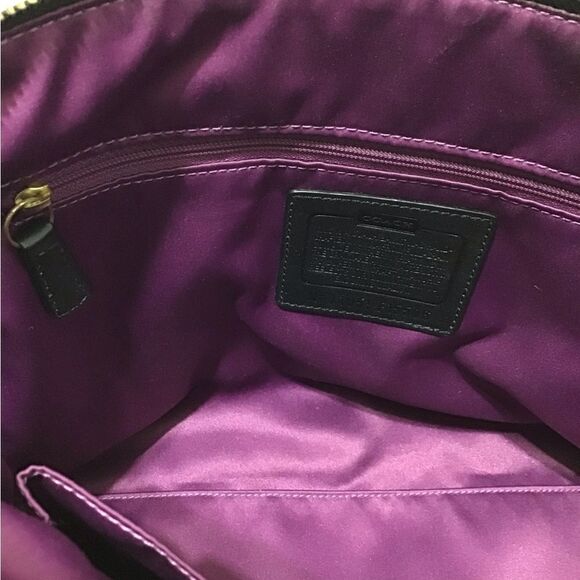 Coach Nancy Black Silver Studs Leather Shoulder Crossbody Bag - Picture 9 of 12